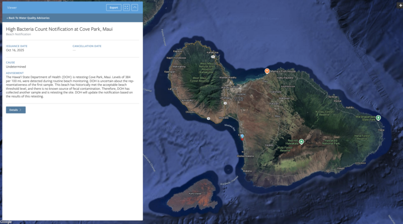State calls for more testing after getting high bacteria count at Maui beach
